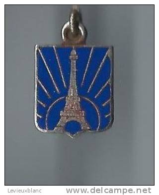 Ecusson Miniature Métal / Avec Anneau/Bronze Cloisonné émaillé /Tour Eiffel/Vers 1960        D335 - Altri & Non Classificati