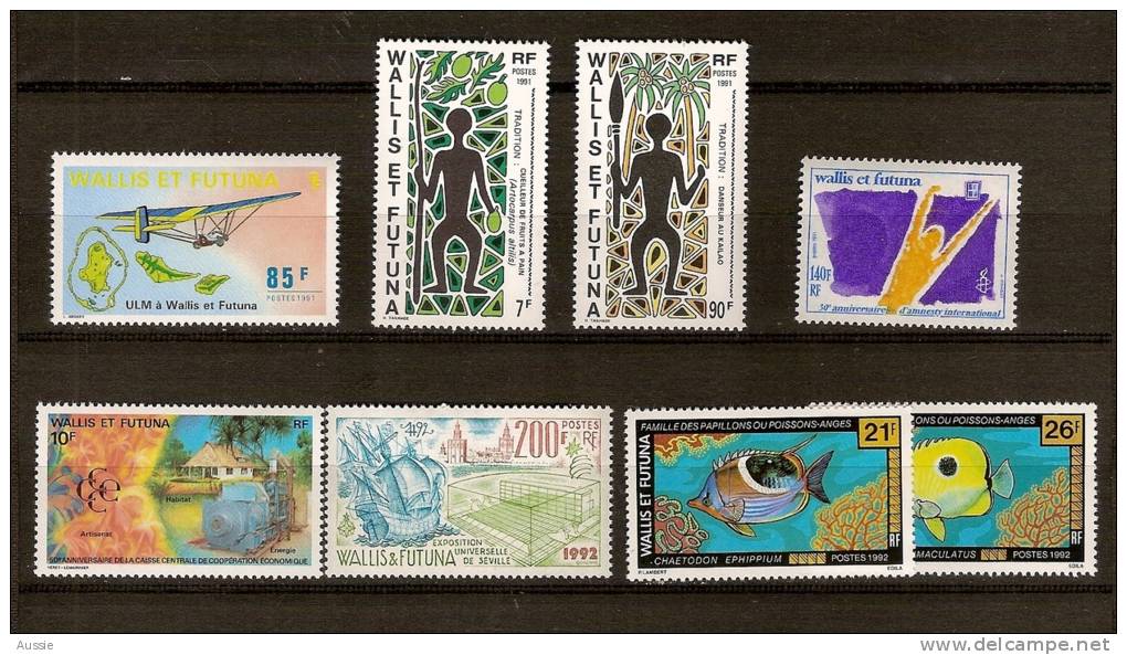 Wallis Et Futuna 1991 1992 Yvertn° Entre 410 Et 41 *** MNH Cote 19 € - Nuevos
