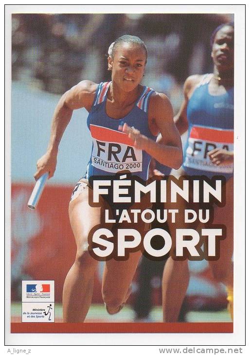 Ref 114 CPM Type Cart'com Carte à Pub Sport ATLETHISME Féminin - Autres & Non Classés