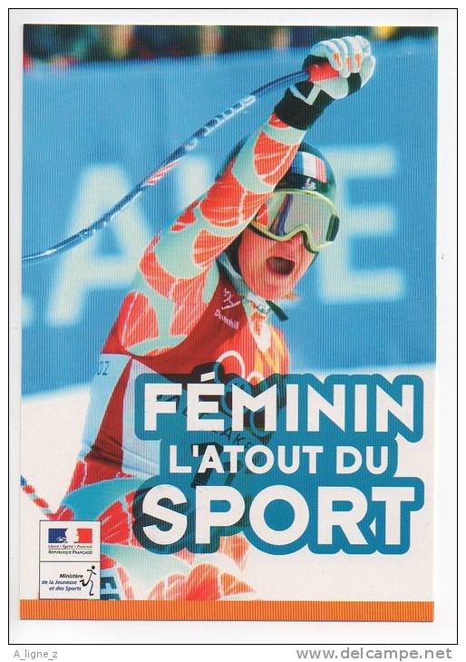 Ref 114 CPM Type Cart'com Carte à Pub Sport Ski Féminin - Autres & Non Classés