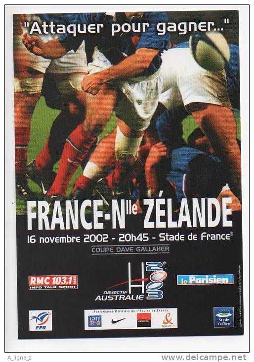 Ref 114 CPM Type Cart'com Carte à Pub RUGBY Stade De France 2002 - Autres & Non Classés