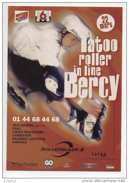 Ref 114 CPM Type Cart'com Carte à Pub SPORT Tatoo Roller à Bercy - Autres & Non Classés