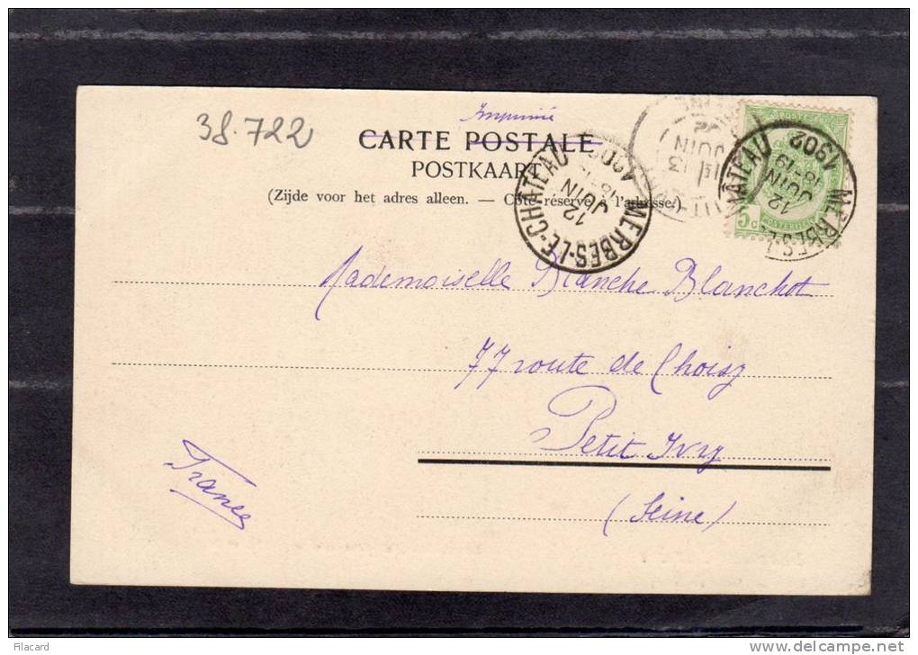 38722   Belgio,    Solre-sur-Sambre  -  Le  Chateau  D"apres  Une  Ancienne  Estampe,  VG  1902 - Erquelinnes