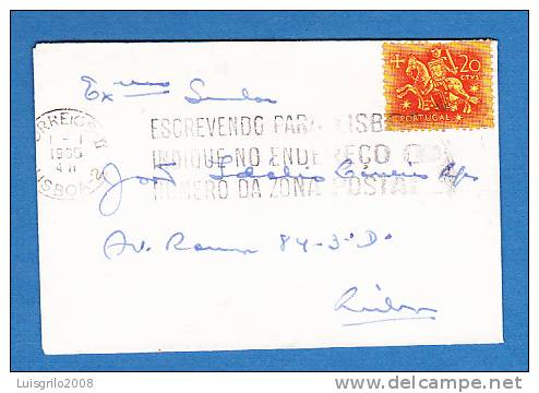 CORREIOS II . LISBOA 2  - 1.1.1965 - Lettres & Documents