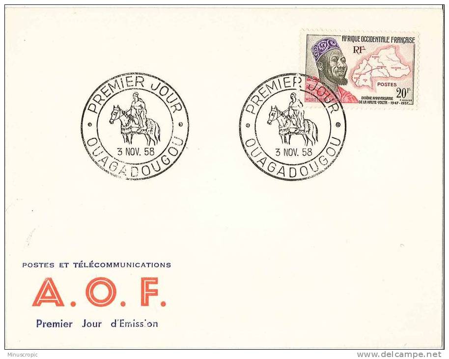 AOF- Premier Jour De Ouagadougou Le 3 Novembre 1958 - Other & Unclassified