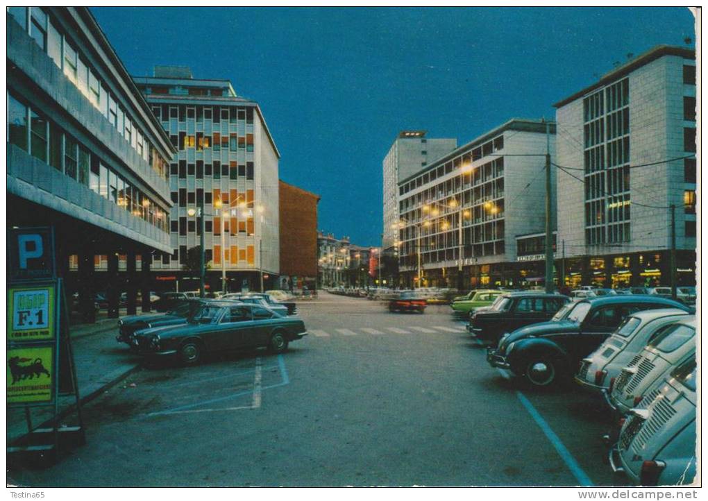 PADOVA--LARGO EUROPA--NOTTURNO--AUTO--FIAT--FINA--AGIP--BANCO NAPOLI--FG--V 20-7-72 - Padova