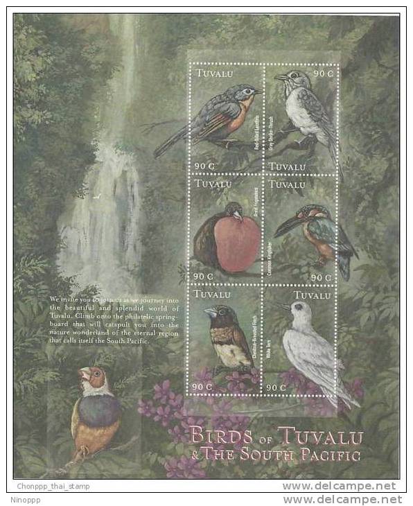 Tuvalu-2000 Birds Of Tuvalu Sheetlet A MNH - Tuvalu (fr. Elliceinseln)