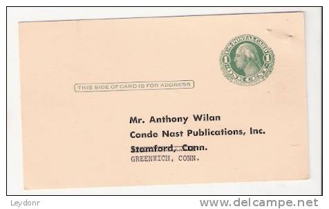 Postal Card George Washington - Conde Nast Publications, Inc. - Connecticut Industrial Editors Association - 1901-20