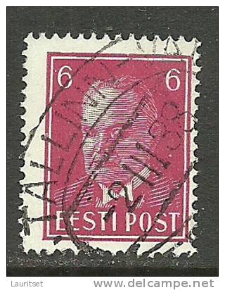 Estland Estonie Estonia 1936 Präsident Konstantin Päts Michel 116 O Railway Cancel - Estland