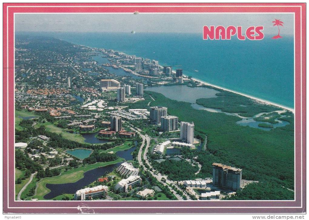 Cp , ÉTATS-UNIS , NAPLES , Pelican Bay In Naples As Seen From The Air - Naples