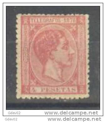 CUTGF37-3101TCUTGF.CUBA ESPAÑOLA.TELEGRAFOS ALFONSO Xll.1878.(Ed 37*) Con Charnela.MAGNIFICO - Télégraphes