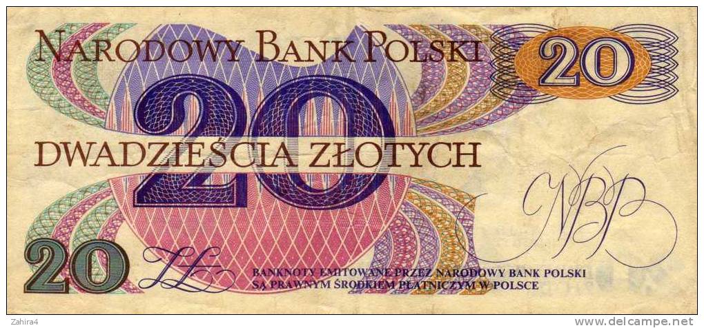 Narodowy Bank Polski - 20 - Dwadziescia Zlotych - Warszawa 1 Czerwca 1982 - Romuald Traugutt - Poland