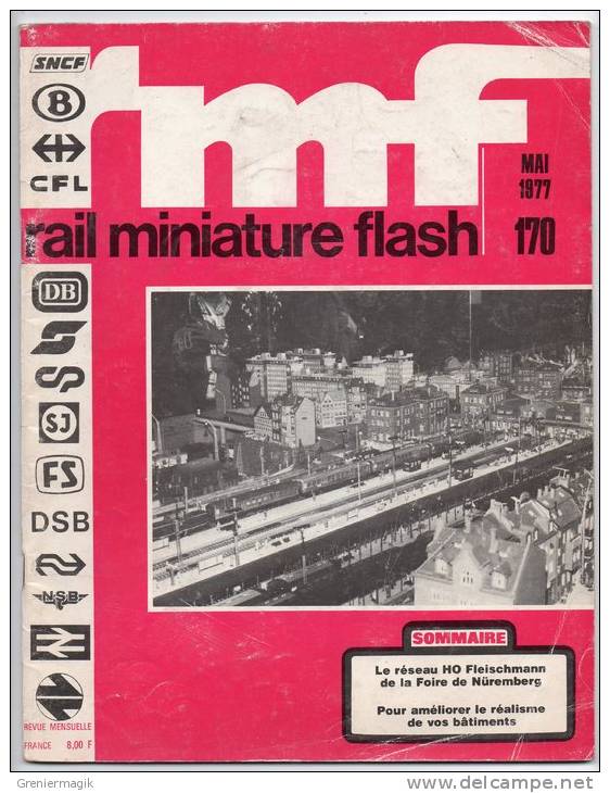 Revue RMF N°170 Mai 1977 - Rail Miniature Flash - (Train - Modélisme) - Réseau Fleischman Foire Nuremberg - Trenes