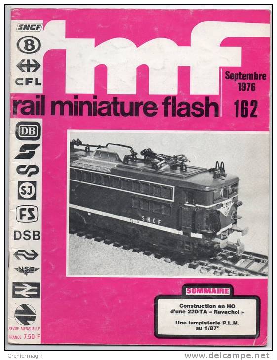Revue RMF N°162 Septembre 1976 - Rail Miniature Flash - (Train - Modélisme) - Trains