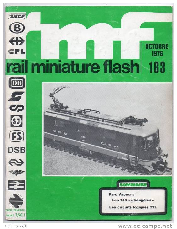 Revue RMF N°163 Octobre 1976 - Rail Miniature Flash - (Train - Modélisme) - Trenes