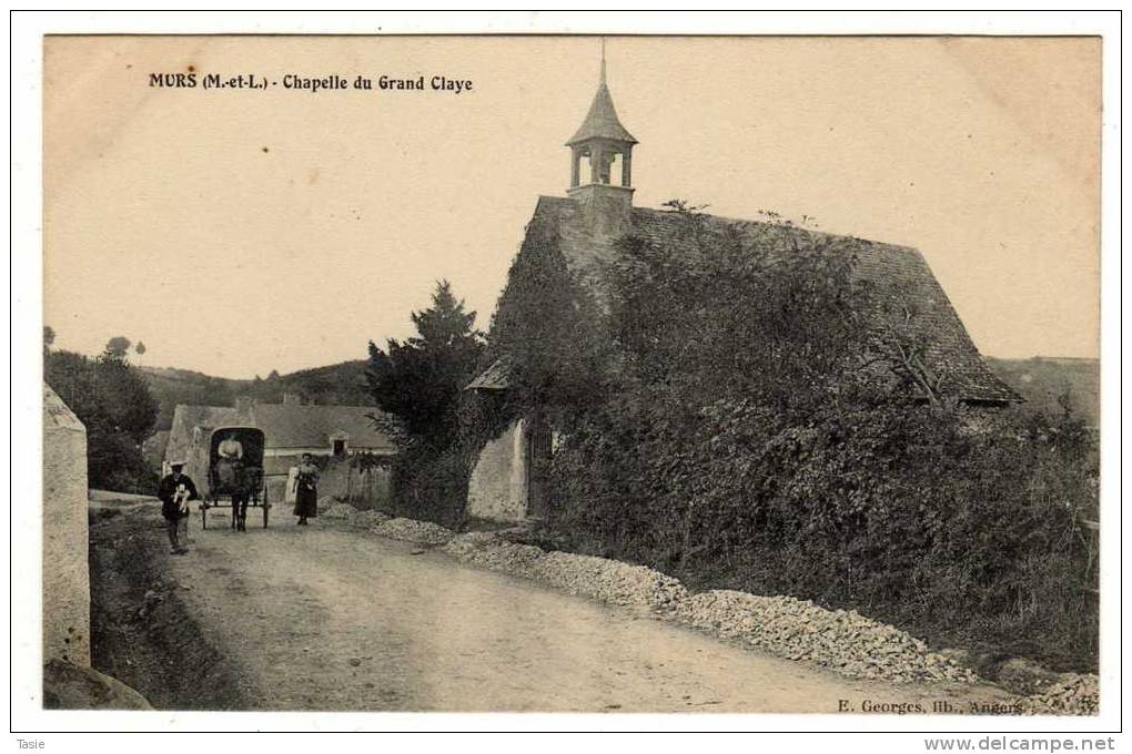 CPA  MAINE Et LOIRE 49   MURS  Chapelle Du Grand Claye  Petite Animation - Autres & Non Classés