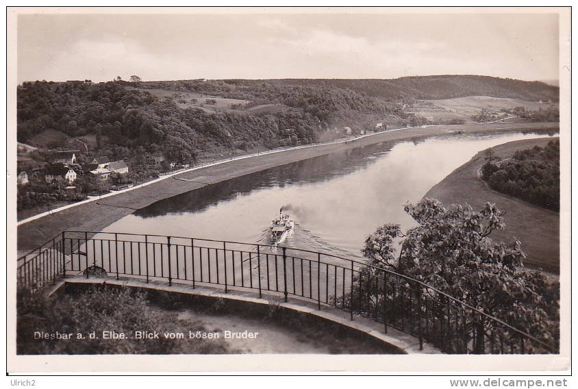 Ansichtskarte Diesbar A.d. Elbe - Blick Vom Bösen Bruder - 1933 (6205) - Diesbar-Seusslitz