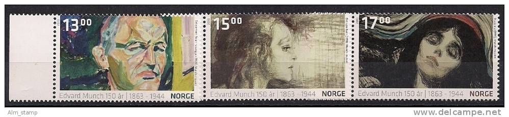 201 Norwegen Mi. 1804-7   ** MNH   Munch - Neufs