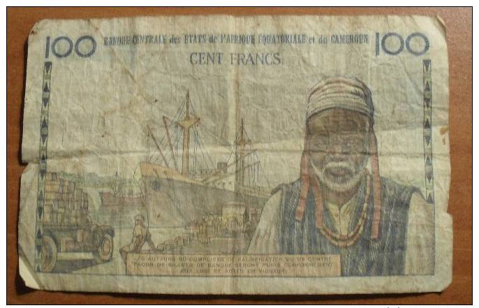 1961/62 - Etats Afrique Equatoriale Et Cameroun - 100 Francs Félix Eboué - E.32 - Autres - Afrique