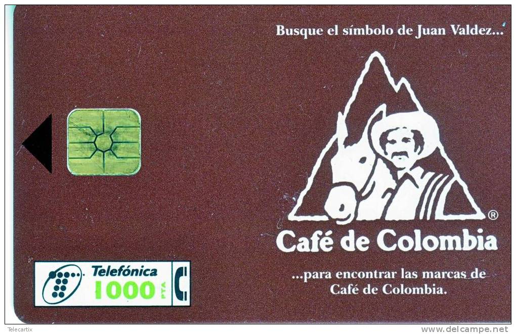 Télécarte  Téléfonica 1000PTA  Café De Colombia 12/95  Vide TTB état **** - Collezioni