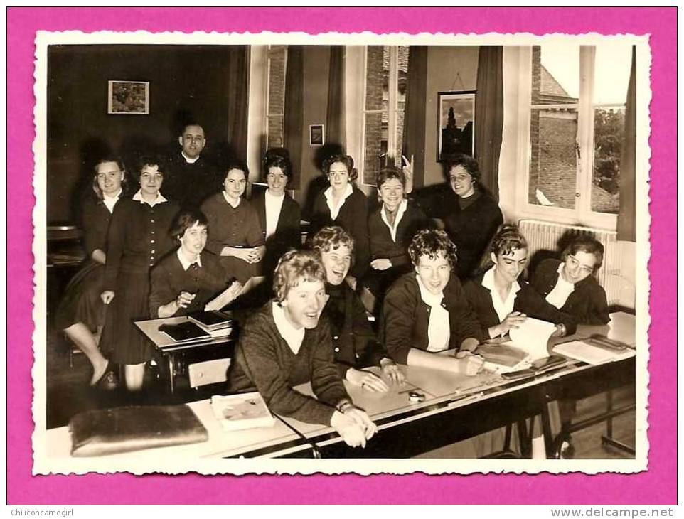 Carte Photo - Photo De Classe - 3ème Normale économique - Latin-Grec - 1961 - Autres & Non Classés