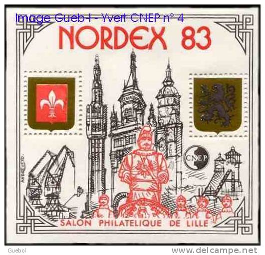 CNEP N°   4 A De 1983 Bloc " Nordex 83 - Variété Roue Du Derrick Cassé - CNEP