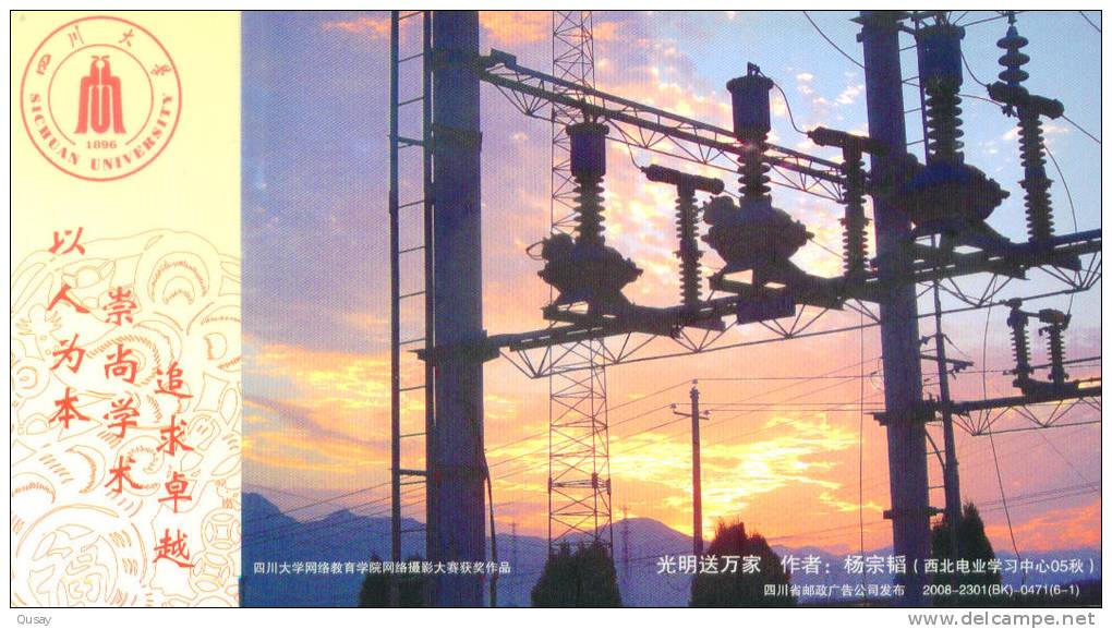 Electricity Transmission System  Lines  , Prepaid Card, Postal Stationery - Elettricità