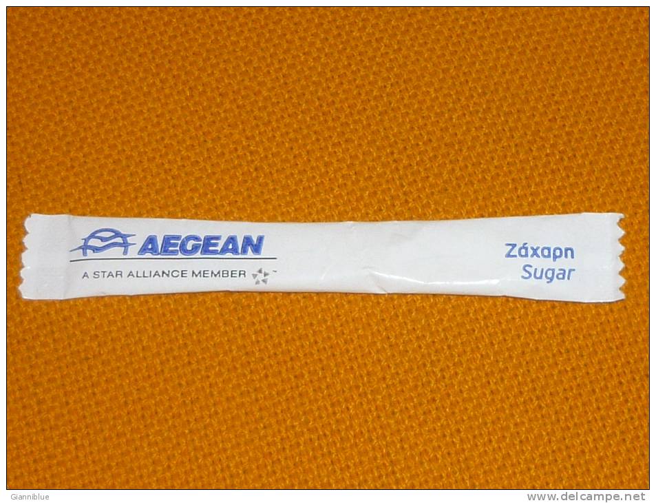 Aegean Airlines Greece - Sugar Packet/Tube De Sucre (old Logo) - Giveaways