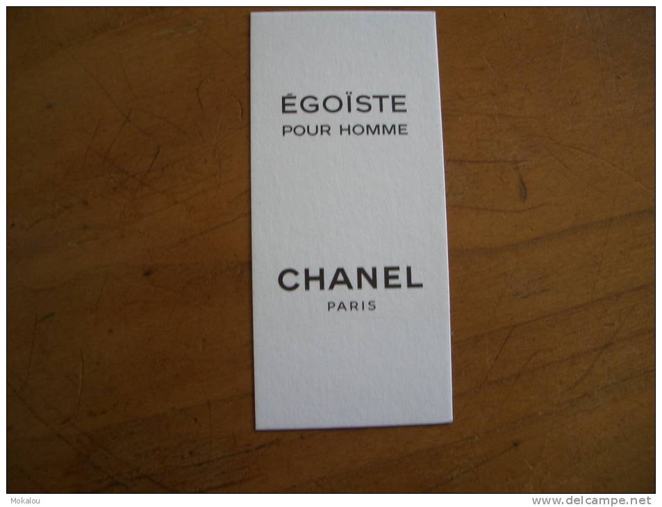 Carte Chanel Egoiste Pour Homme* - Modernes (à Partir De 1961)