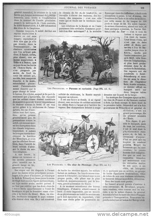 Journal Des Voyages - N° 544 Du 11 Décembre - Les Expéditions Au Pôle Nord - Le Coureur Des Jungles - Les Phoongies,Birm - 1850 - 1899