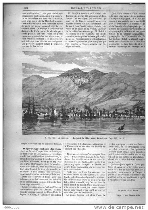 Journal Des Voyages - N° 544 Du 11 Décembre - Les Expéditions Au Pôle Nord - Le Coureur Des Jungles - Les Phoongies,Birm - 1850 - 1899