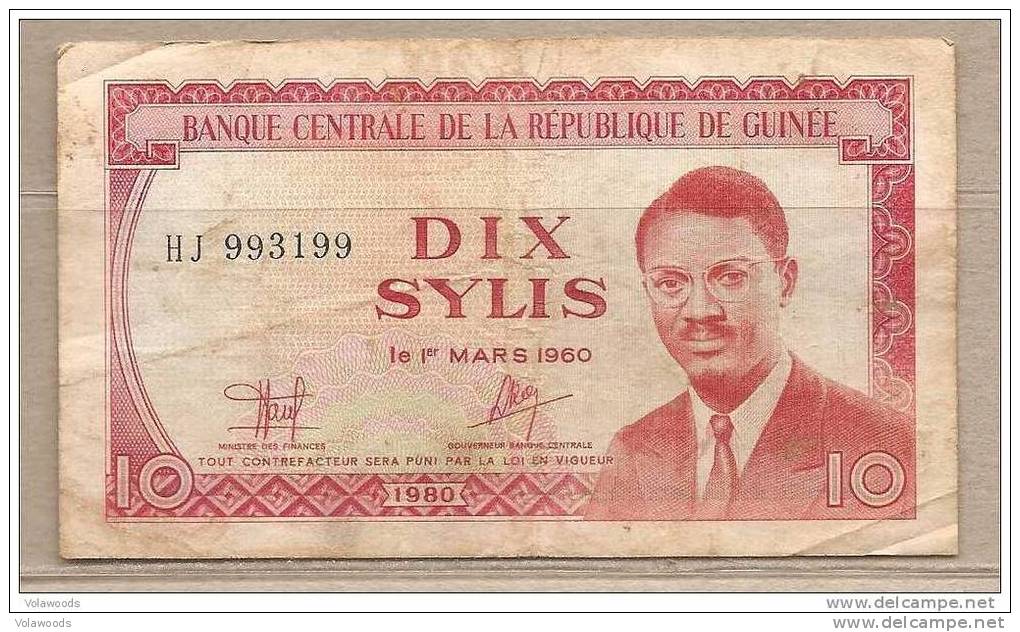 Guinea - Banconota Circolata Da 10 Sylis - 1980 - Guinée