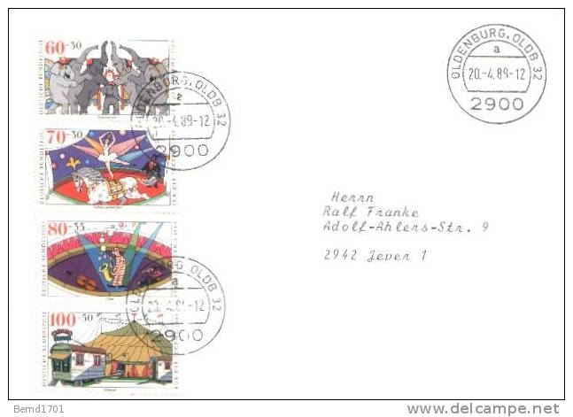 Germany - Mi-Nr 1411/1414 FDC (b361)- - Circo