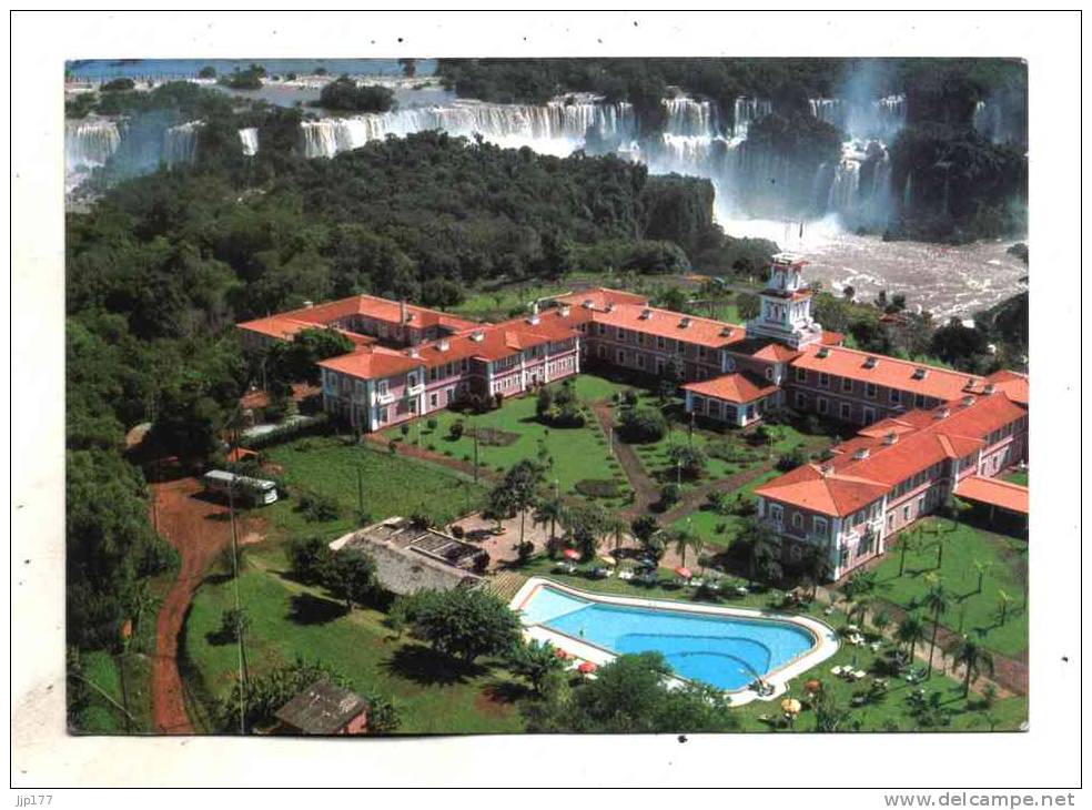 Paraná Vue Aerienne Iguacu Iguazu Hotel Das Cataras Vista Aerial With The Falls Les Chutes Ecrite En 1978 - Altri