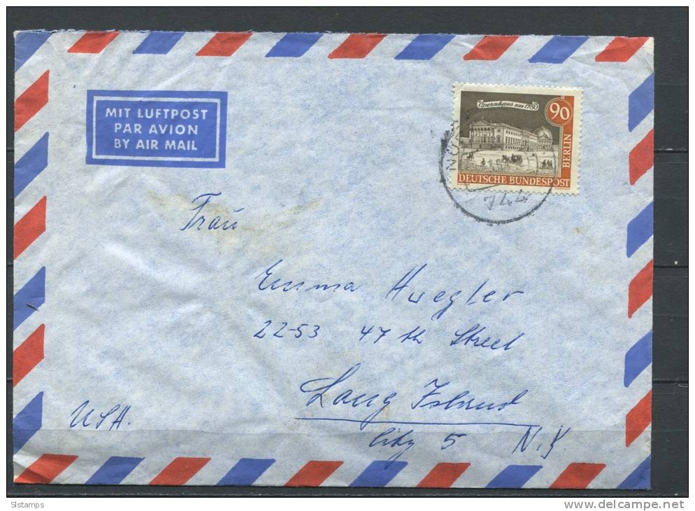 Germany Berlin 1962  Cover  To USA  Single Usage   Cv 20 Euro - Other & Unclassified