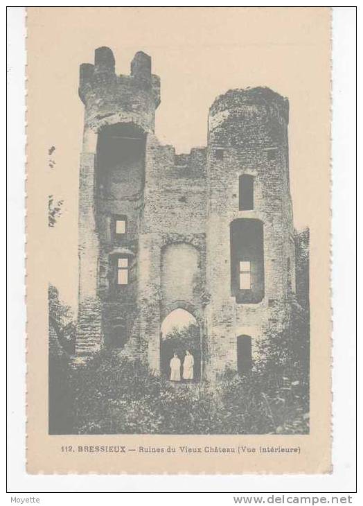 CPA-38-BRESSIEUX-RUINES DU VIEUX CHATEAU-ANIMEE-2 ENFANTS DEVANT LE CHATEAU - Bressieux