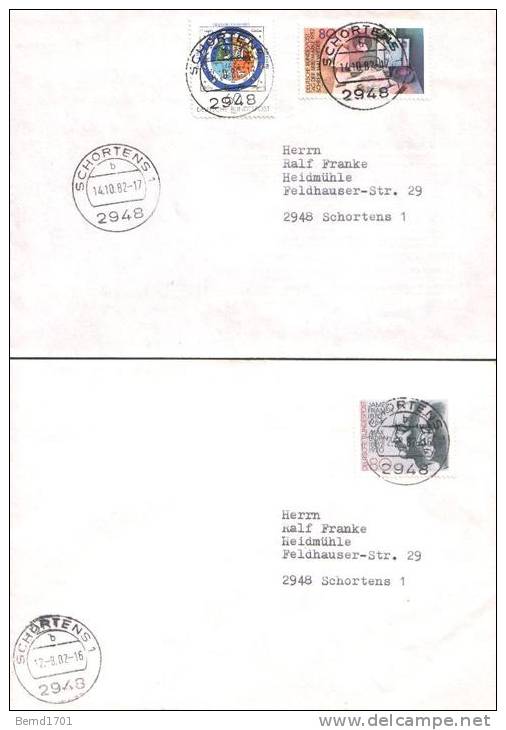 Germany - 1982 # 10 Versch. FDC / 10 Different FDC (b365)- - 1981-1990