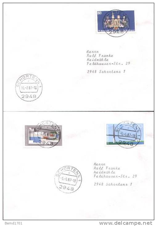 Germany - 1987 # 10 Versch. FDC / 10 Different FDC (b366)- - 1981-1990