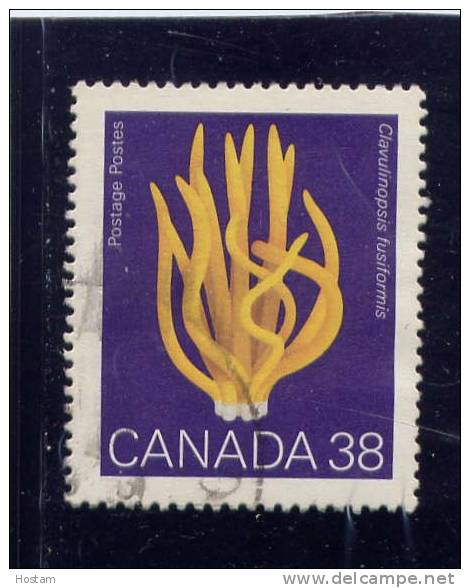 CANADA, 1990, USED #1245,   Mushrooms   Clavulinopsis Fusiformis  Used - Oblitérés