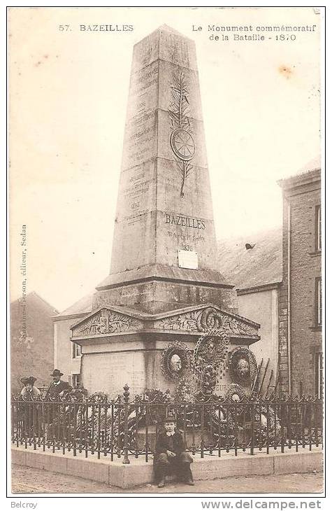 Dépt 08 - BAZEILLES - Le Monument Commémoratif De La Bataille 1870 - Autres & Non Classés