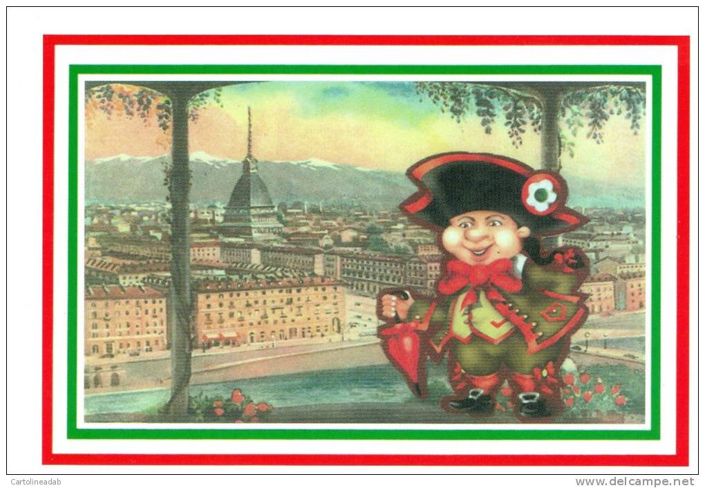 [DC1465] CARTOLINEA - 150 ANNI DELL´UNITA´ D´ITALIA - LA MASCHERA TORINESE GIANDUJA FESTEGGIA L´EVENTO - Altri & Non Classificati