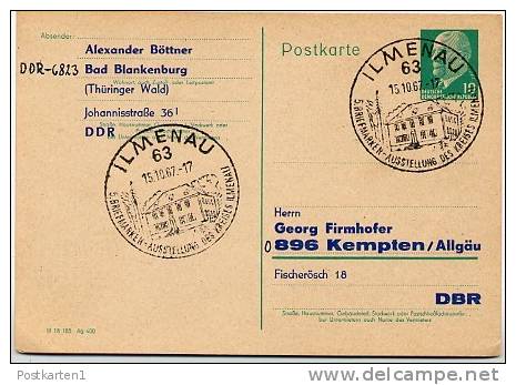 DDR P71 Postkarte ZUDRUCK BÖTTNER #2 Sost. Ausstellung Ilmenau 1967 - Private Postcards - Used