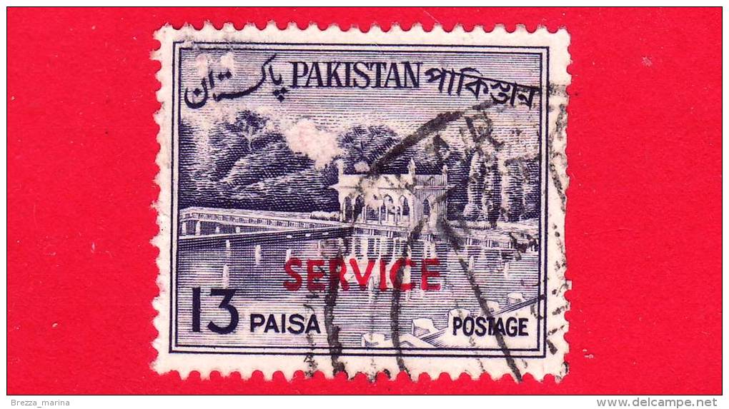 PAKISTAN - 1963 - USATO - Servizio - Service - Jardins De Shalimar à Lahore - 13 - Pakistan