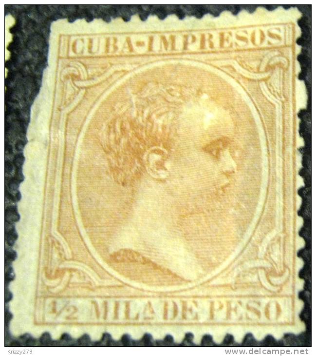 Cuba 1890 Impreso Baby 0.5m - Used - Cuba (1874-1898)