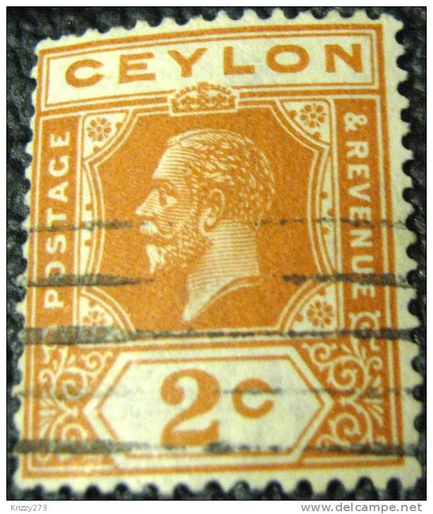 Ceylon 1912 King George V 2c - Used - Ceylan (...-1947)