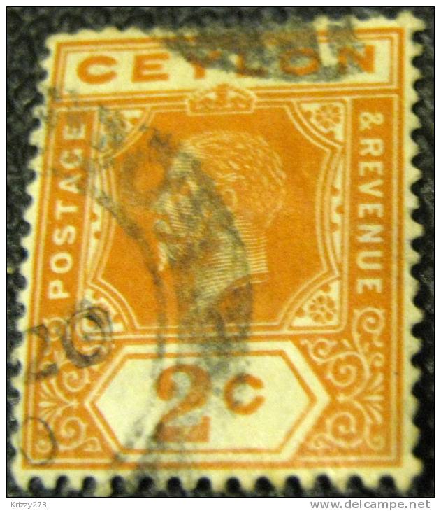 Ceylon 1912 King George V 2c - Used - Ceylan (...-1947)