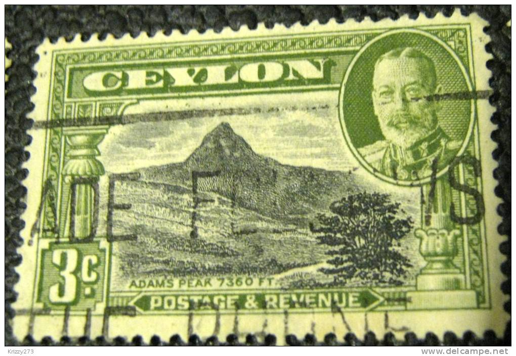 Ceylon 1935 Adam's Peak 3c - Used - Ceylan (...-1947)