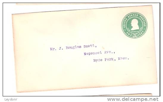 Stamped Envelope - Franklin - U85 - 1901-20