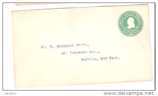 Stamped Envelope - Franklin - U85 - 1901-20