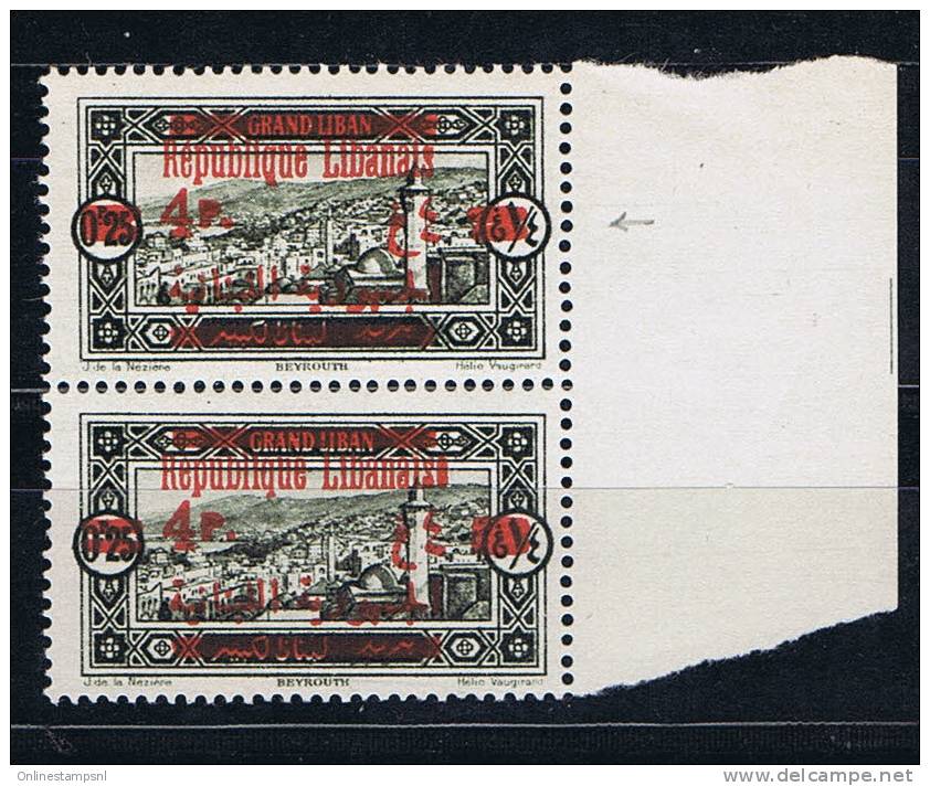 Rep. Libanaise 1928: Maury  116 D Surcharge Libanais , Combination Avec Timbre Normal , Neuf**/MNH - Postage Due